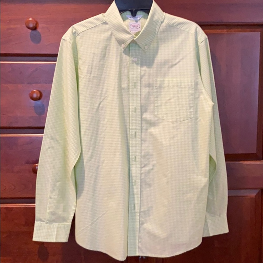 Talbots Kids button-down green gingham size14